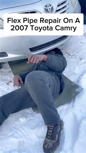 🛠️ Flex Pipe Repair On A 2007 Toyota Camry 🚘 #toyotacamry #flexpipe #mechanic #5StarGChallange