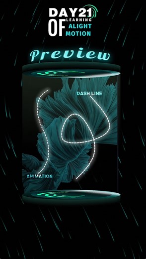 Learning Alight motion in 30 Second's ‼️DAY-21‼️ Dash Line Animation Tutorial 😮‍💨🔥 #tutorial #edit