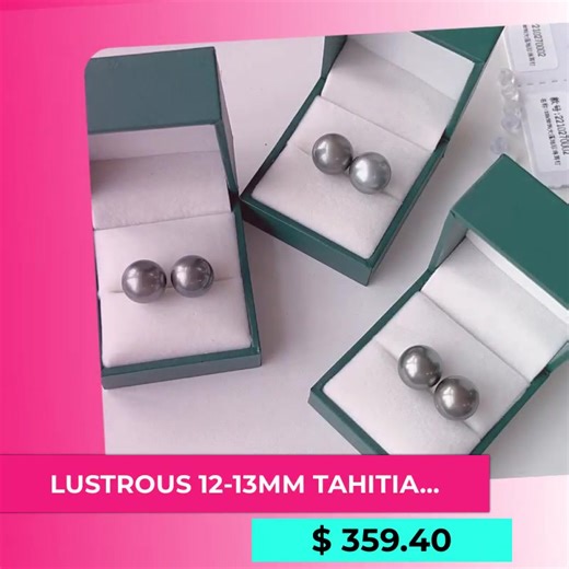 ✨ Ready to elevate your elegance? Discover the captivating beauty of our Lustrous 12-13mm Tahitian Pearl Earrings, paired perfectly with luxurious 18K Gold Large Disk Backs. 🌊✨ These stunning earrings will transform any outfit, radiating confidence and joy that will turn heads and capture hearts. Whether it's a special occasion or a casual outing, let these timeless pearls be the crowning touch of your style. 💖 Don’t wait! Grab this exquisite pair for just $359.40 and shine bright every day! �