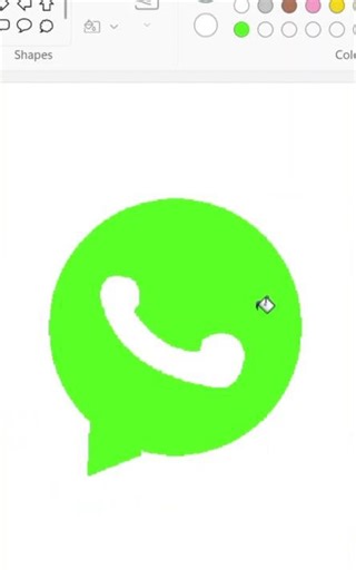 How to Draw whatsapp logo in MS Paint #shorts