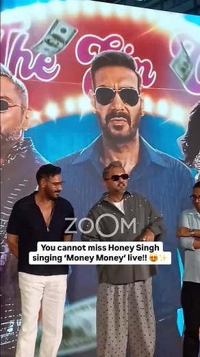 Whatta Sight!! @yoyohoneysingh sings the new song ‘Money Money’ from the song launch of ‘Raid 2’!! 😍✨ . #zoom #zoomtv #zoompapz #honeysingh #moneymoney #raid2 #songlaunch | Zoom TV