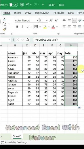 Excel Formula Tab Trick 🔥 Define Name + Create from Selection | Total Auto Calculate