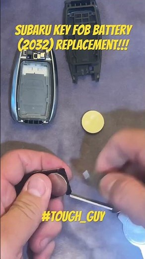 Subaru key fob battery (2032) replacement!!! #subaru #keyfob #key #diy #2032