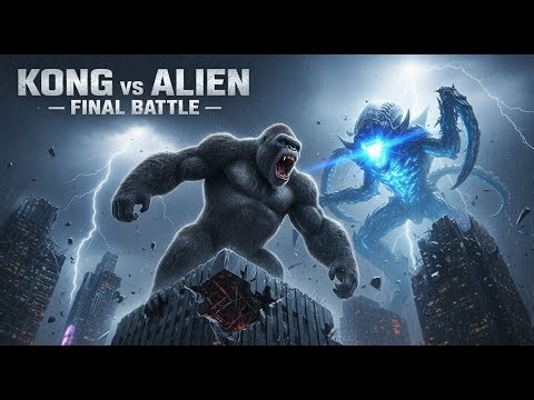 KING KONG vs ALIEN CREATURE | Epic Battle Scene | AI Movie Part 1