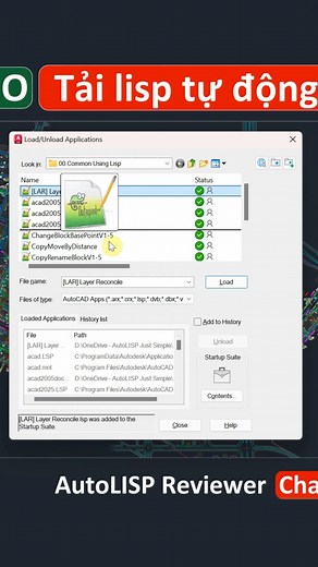 14 reactions | Tự động tải #AutoLisp khi khởi động #AutoCAD | Cách load lisp | Autolisp Thật là đơn giản | Facebook