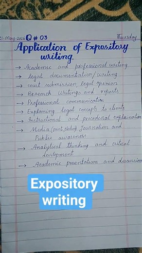 Application of expository writing #law #expository #notes