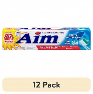 (12 pack) AIM Cavity Protection Toothpaste, Ultra Mint Gel, 5.5 oz - Walmart.com