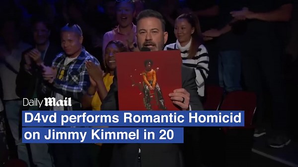 D4vd performs Romantic Homicide on Jimmy Kimmel in 2023