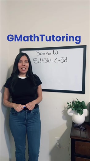 Solving for a variable #gmathtutoring #matematicas #mathhelp #equations #gedmath