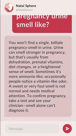 What does pregnancy urine smell like?