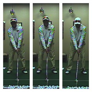 Three different ways to set up to the golf ball