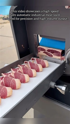 Precision & Speed: Automated Industrial Meat Slicing in Action