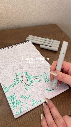 These guided dot art sets are such an easy way to unwind, decompress, and unplug after a long day. No mess, no prep, and you can literally do them anywhere — on the couch, in bed, even while watching TV. A simple little hobby that helps your brain slow down for once. #adultcoloringbook #arttok #stressrelief #coloringbook #screenfreeactivities