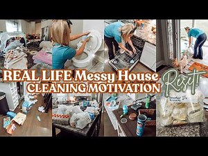 EXTREME MESSY HOUSE CLEAN WITH ME 2025 | Realistic Whole House Reset & Cleaning Motivation
