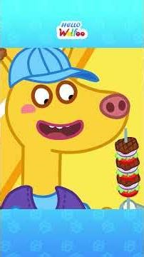 Help! My Giraffe Friend Has a Fish Bone Stuck in His Throat 😱 #cartoon #shorts #safetytips