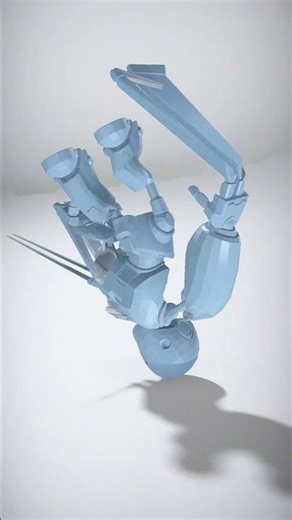 Stylized Robot Character with Mechanical Arms