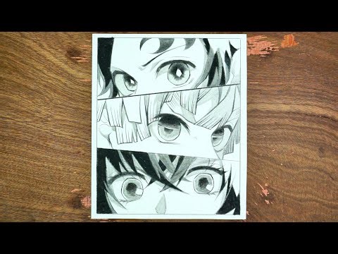How to Draw Demon Slayer Eyes: Tanjiro, Zenitsu, and Inosuke Step-by-Step