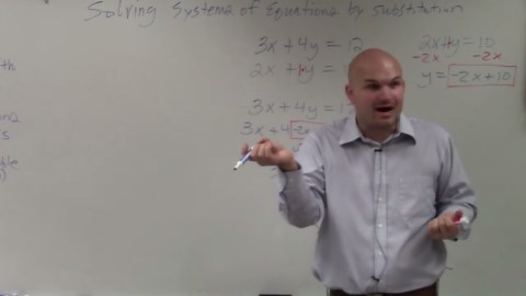 Learn the steps for solving a system of equations by substitution