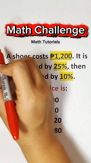 Math Challenge #15 Comment your answer ‼️‼️ #MathChallenge2025 #mathteachergon #mathisfun #MathMadeSimple #fbreelsfypシ゚viralシ #mathskills #mathmadeeasy #MathTrick #MathMadeEasy #MathTutor #Mathhack #Math | Math Tutorials