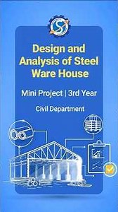 Steel Warehouse Design Using STAAD Pro | Civil Engineering Mini Project | SITS