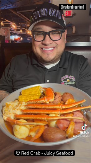 Red Crab Garland 🦀 Delicious Seafood Boil 😍 Great Service ⭐️ #foodie #dallas #seafood #garland