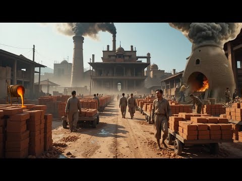 How a Brick Factory Turns Clay into Solid Bricks — Full Traditional Process