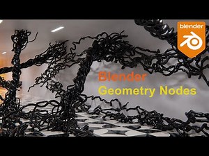 Making Sci-fi growing strings in blender | Blender geometry nodes tutorial