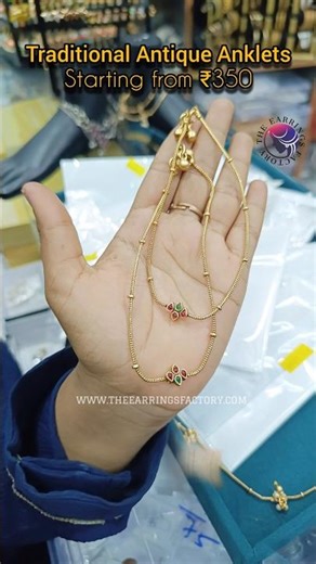 Traditional Antique Anklet Collection | Antique jewellery | The Earrings Factory ® #antique #anklets