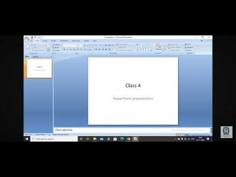 Creating a presentation on Powerpoint 2016 computer class 4th,5th and 6th