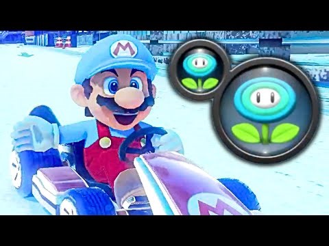 NEW Ice Flower Item In Mario Kart 8 Deluxe!