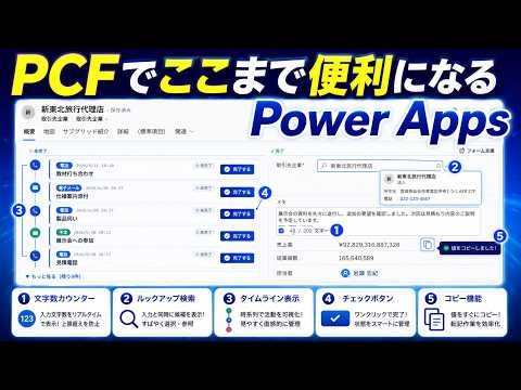 【PCF実装】PowerApps PCFと標準コンポーネントの比較