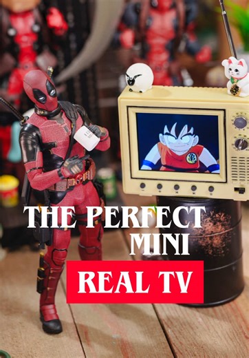 This real working mini retro TV just keeps getting better. @MyMiniRetroTelevision It actually plays video, no edits, no fake screens. You can load episodes, clips, or loops directly onto it, which makes 1:12 scale scenes feel lived in instead of posed. Having anime running in the background instantly adds story and atmosphere, especially for figure photography and diorama setups. This is one of those accessories that stops the scroll once people realize the screen is real. Perfect for morning ca