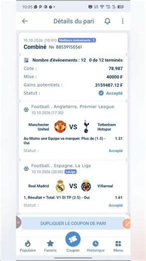 Pronostic foot aujourd'hui | pronostic foot du jour| coupon du jour #football #1xbet