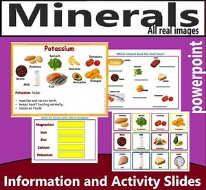 Minerals Nutrition –PowerPoint Information Slides, Task and Worksheet Slides
