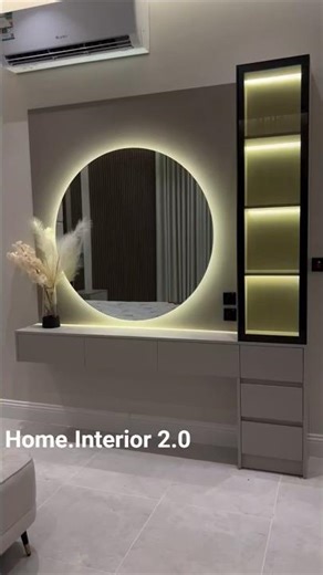 dressing table design glass profile door