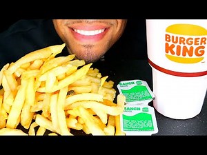 ASMR BURGER KING FRIES RANCH SAUCE EATING CHANNEL MUKBANG JERRY TALKING REVIEW COMMERCIAL