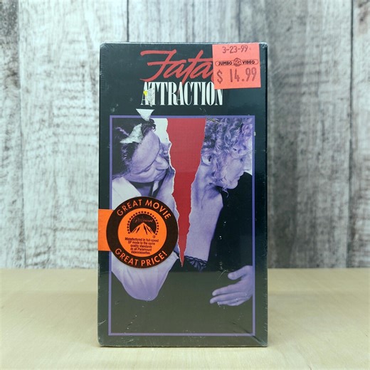 Fatal Attraction VHS 1987 Brand New Sealed Michael Douglas Glenn Close Paramount Thriller Deadstock - Etsy