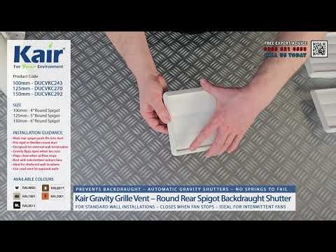 Gravity Grille Vent | Stop Backdraught Through Wall Vent