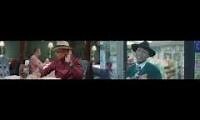 Mix of 2 videos from youtube : Happy- Pharrell Williams 12pm and 12 am