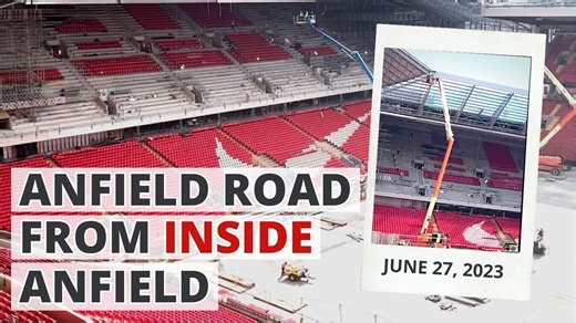 🏟️ 🔴 The very latest video from 𝗶𝗻𝘀𝗶𝗱𝗲 𝗔𝗻𝗳𝗶𝗲𝗹𝗱 of the newly expanded Anfield Road Stand. | This Is Anfield