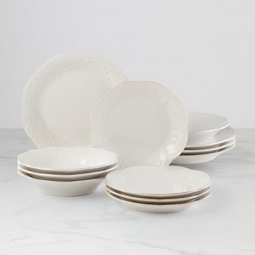 French Perle 12-Piece Dinnerware Set