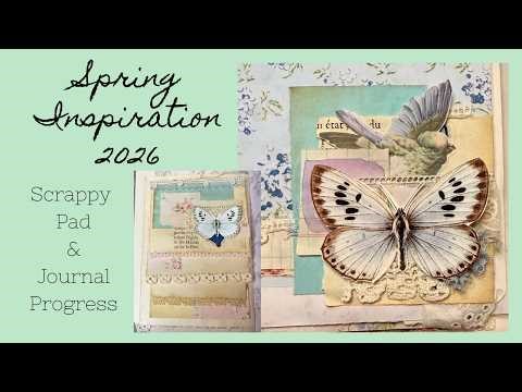 Spring Inspiration Journal Collaging and Making a Scrappy Notepad
