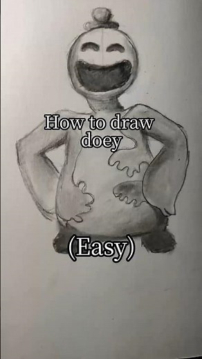 How to draw Doey the Doughman from Poppy Playtime! Easy! #art #doeythedoughman #poppyplaytime