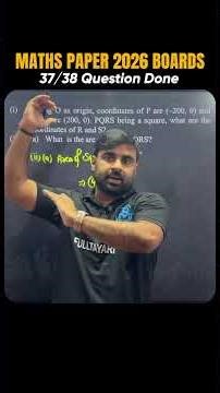 Class 10 Maths Q37/38: Coordinate Geometry Case Study 📉 | CBSE 2026 #class10maths #cbse2026 #maths