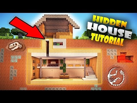 MINECRAFT: EASY SECRET BASE / DOOR Tutorial #4 How to Build a Hidden House