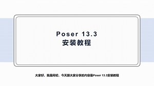 Poser 13.3安装教程