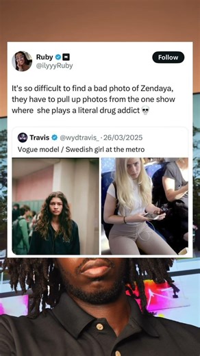 Vogue model / Swedish girl at the metro