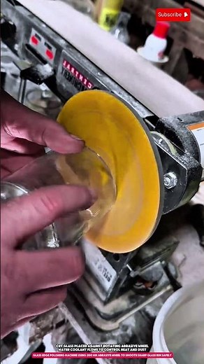 Glass Edge Polishing Machine Using 200 mm Abrasive Wheel to Smooth Sharp Glass Rim Safely