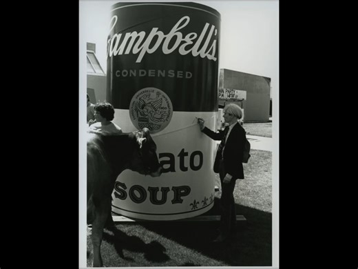 Nearly 45 years ago, Andy Warhol came to Fort Collins and his visit became the stuff of campus legend 🎨 An estimated 10,000 people flocked to campus for the opening of his 1981 exhibit “Warhol at Colorado State University”. Today, his legacy lives on through the giant Campbell’s Soup Can sculpture, signed by Warhol himself, which proudly stands outside the University Center for the Arts. Warhol’s impact is back in the spotlight at the Gregory Allicar Museum of Art through April 12, with a two-p