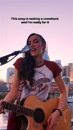 UNWRITTEN with the best view in Nashville!!!🎻🦋🖤#unwritten #y2k #looperpedal #nashville #viral